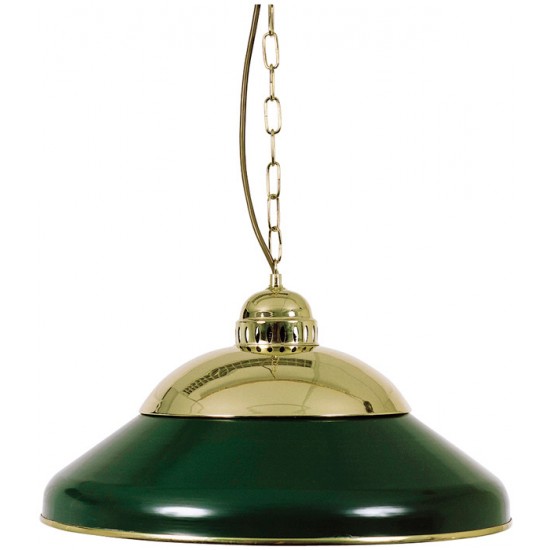 Lamp type biljart Solo 45cm. koper/groen